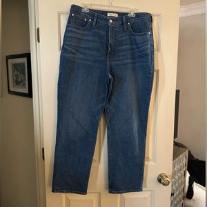 Madewell curvy perfect vintage straight Jean size 32 14